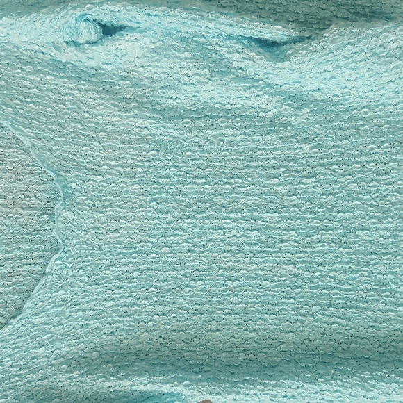 Turquoise moda international top low neckline nylon and spandex - Picture 4 of 5